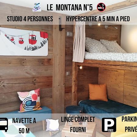 Le Montana - Studio Rue Du Centre - Cosy Et Montagnard - Navette Les Gets Exteriér fotografie